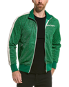 Palm Angels Glitter Lurex Track Jacket In Green