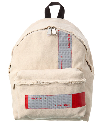 Heron Preston Hp Tape Canvas Backpack In Grey