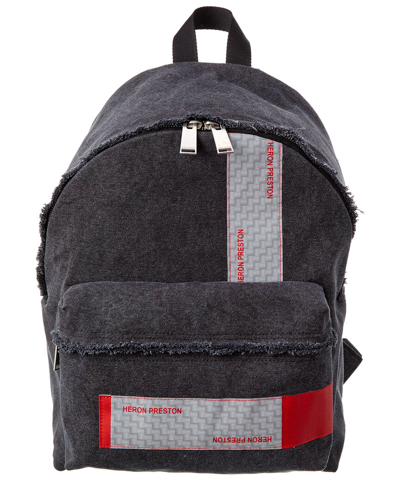 Heron Preston Hp Tape Canvas Backpack In Black