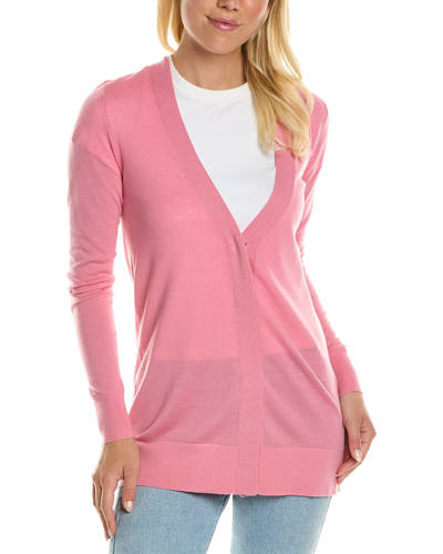 Rebecca Taylor Merino Wool Cardigan In Pink