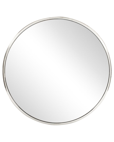 Howard Elliott Simone Round Mirror In Silver