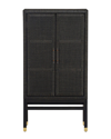 Tov Furniture Amara Woven Rattan Wall Cabinet
