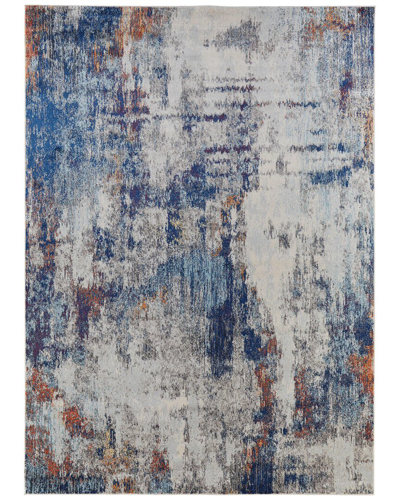 Weave & Wander Adelmo Modern Abstract Polypropylene & Polyester Accent Rug In White