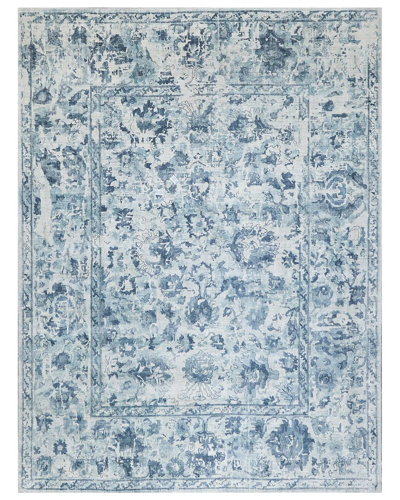Exquisite Rugs Dorchester Wool/bamboo Silk Area Rug In Blue