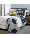 LUSH DECOR LUSH DÉCOR SOCCER GAME REVERSIBLE OVERSIZED KIDS' 4PC QUILT SET