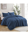 UNIKOME UNIKOME LUXURIOUS REVERSIBLE VELVET COVERLET SET