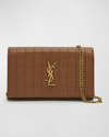Saint Laurent Cassandra Quilted Lambskin Leather Wallet On Chain In 2536 Fox