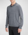 Vince Merino Wool Johnny Collar Sweater In H Night St