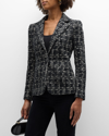 ALICE AND OLIVIA MACEY FITTED TWEED BLAZER