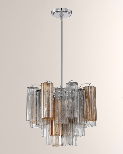 Crystorama Addis 4-light Polished Chrome Chandelier In White