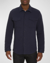 Robert Graham Tulano Quilted Knit Snap-up Shirt In Navy