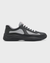 Prada Round Head Lacing Casual Shoes In Black