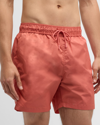 Onia Volley Mid-length Swim Shorts In Soft Coral