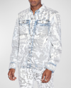 Ksubi Scorpio Icy Kollage Cotton Denim Shirt Jacket In Denim