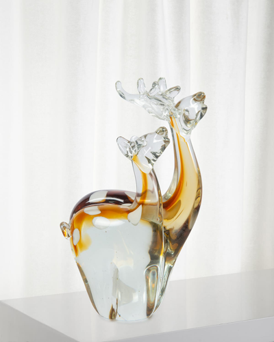 Dale Tiffany Arroyo Deer Art Glass Figurine In Multi