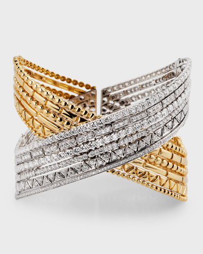 Etho Maria 18k Yellow And White Gold Diamond Bracelet In Metallic