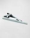 Tateossian Zen Engraved Tie Clip In Silver