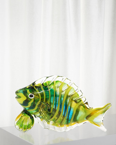 Dale Tiffany Varadero Fish Art Glass Figurine In Multi