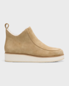 Gabriela Hearst Harry Shearling-lined Suede Ankle Boots In Beige