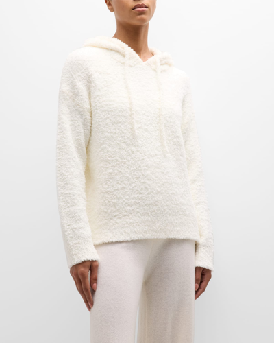 Barefoot Dreams Cozychic Hooded Teddy Pullover In Pearl
