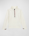 MONCLER KID'S FLEECE QUARTER-ZIP PULLOVER