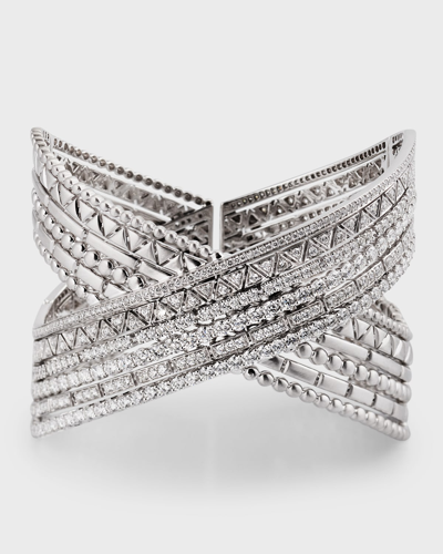 Etho Maria 18k White Gold Diamond Bangle Bracelet