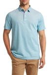 Lorenzo Uomo Trim Fit Short Sleeve Polo In Sea Green