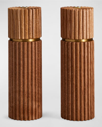 L'objet Ionic Salt & Pepper Mills, Blonde Oak In Bonde Oak