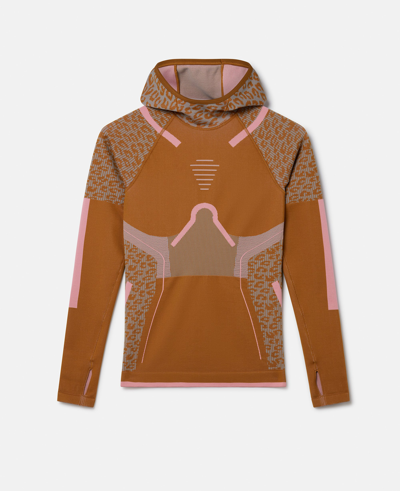 Stella Mccartney Truestrength Seamless Hooded Long Sleeve Yoga Top