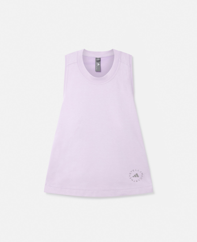 Stella Mccartney Logo Tank Top In Purple Glow