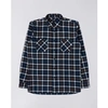 EDWIN NAVY AND BLUE LABOUR FLANNEL SHIRT