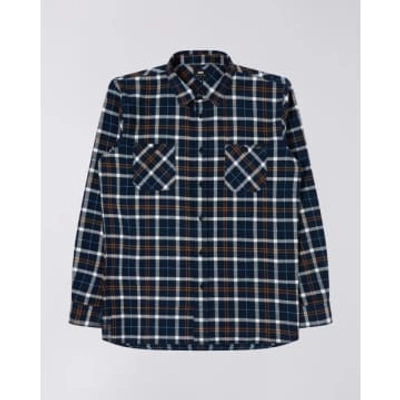 Edwin Navy And Blue Labour Flannel Shirt