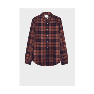 Paul Smith Check Thick Flannel Shirt Size: M, Col: Blue Multi