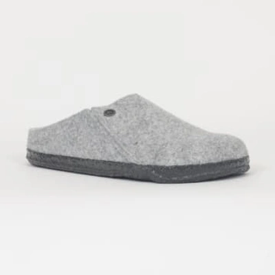 Birkenstock Zermatt Wool Slippers In Light Grey