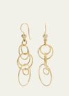 Ippolita 18k Yellow Gold Classico Diamond Multi-ring Drop Earrings In Yellow Gold