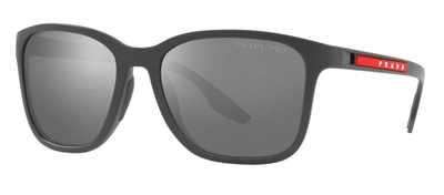 Prada Ps 02ws Ufk07h Square Polarized Sunglasses In Grey