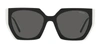 Prada Pr 15ws 09q5s0 Geometric Sunglasses In Grey