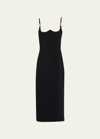 Versace Cocktail Dress With Medusa Details In Black