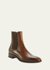 CHRISTIAN LOUBOUTIN SAMSON MEN'S BURNISHED LEATHER BOOT