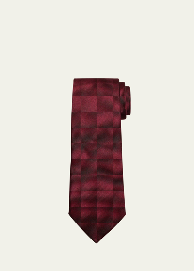 Zegna Men's Brera Microdot Tie In Red