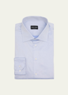 Giorgio Armani Cotton Striped Shirt In Blue