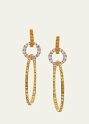 STÉFÈRE YELLOW GOLD DIAMOND AND YELLOW SAPPHIRE LARGE EARRINGS FROM THE HOOPS COLLECTION