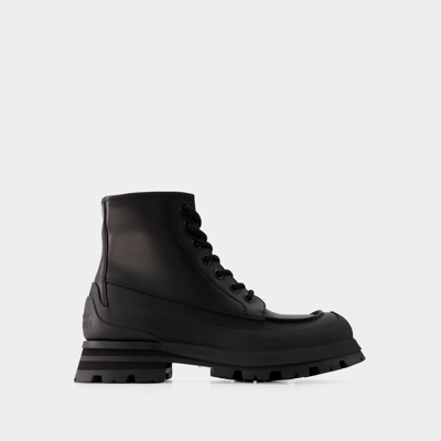 Alexander Mcqueen Tread Stiefeletten -  - Leder - Schwarz In Black