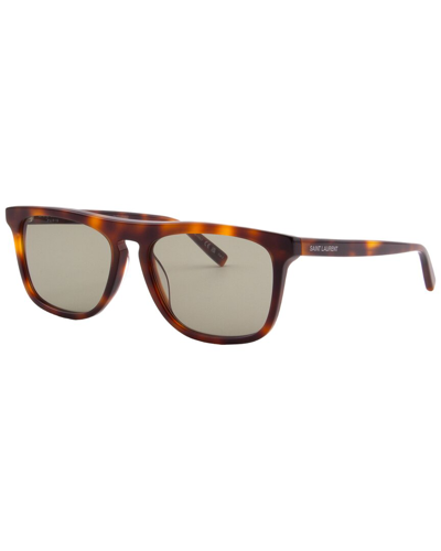 Saint Laurent Men's Sl586 56mm Sunglasses In Brown
