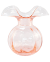 VIETRI HIBISCUS GLASS PINK MEDIUM FLUTED VASE