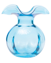 Vietri Hibiscus Glass Clear Bud Vase In Blue