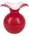 Vietri Hibiscus Glass Red Medium Vase In Red