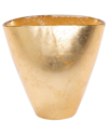 Vietri Moon Glass Leaf Medium Vase In Gold