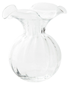 VIETRI HIBISCUS GLASS CLEAR LARGE FLUTED VASE