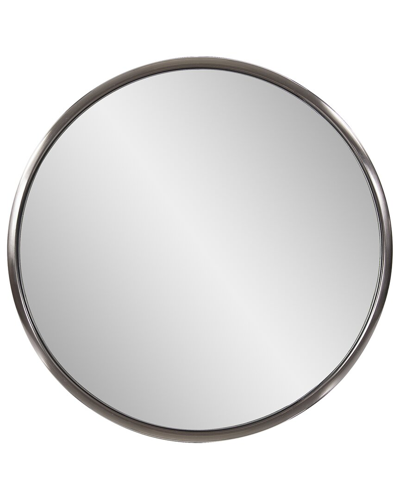 Howard Elliott Yorkville Small Round Mirror In Silver